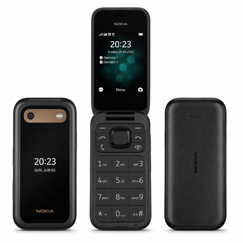 Nokia 2660 Flip Black (4G) – Classic Flip Phone
