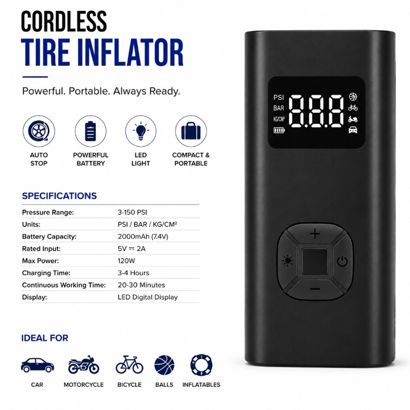 Cordless Tire Inflator