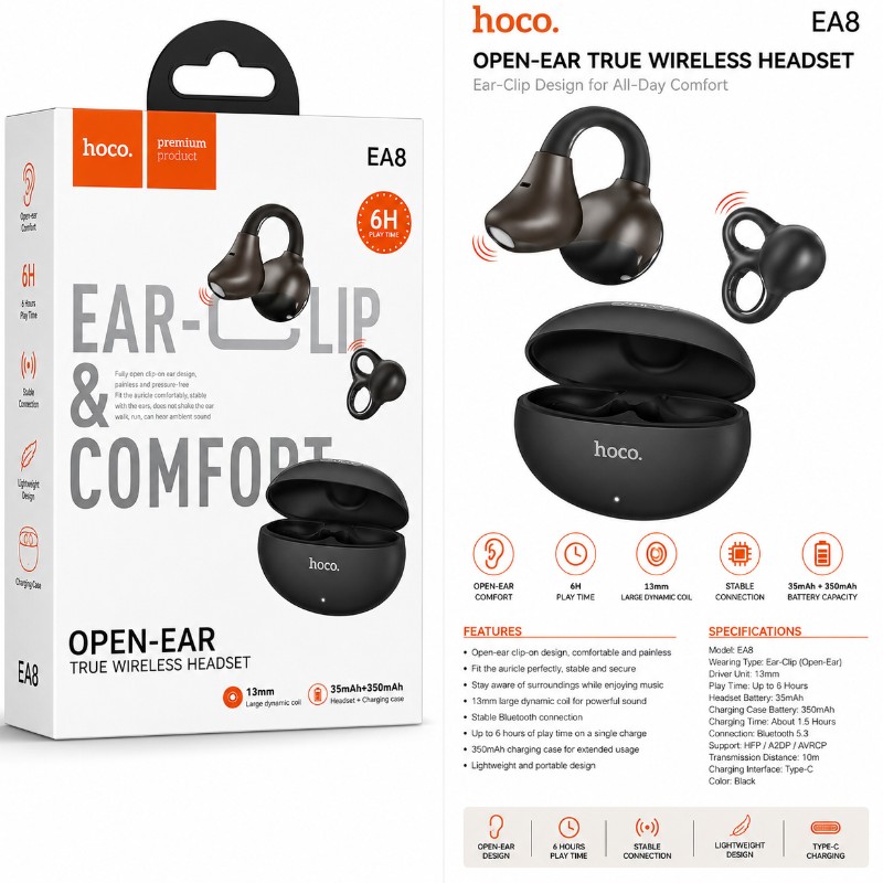 HOCO EA8 Open-Ear True Wireless Headset