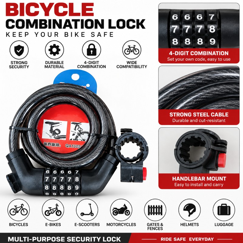 Bicycle Combination Cable Lock
